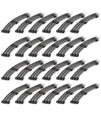 Case of 24 O GAUGE O-31 Curve High Tensile Tubular Steel Track - NEW - Image 1 of 3
