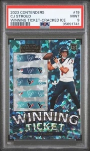 2023 NFL Contenders CJ Stroud RC Winning Ticket Cracked Ice Rookie #/25 PSA 9 - Picture 1 of 2