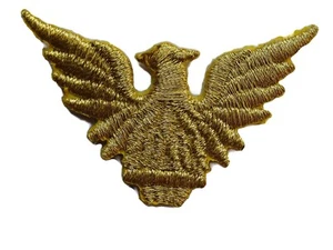 Aplique de parche bordado emblema metálico dorado águila 2,25 pulgadas - Imagen 1 de 1