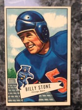 1952 Bowman Large #88 William stone Chicago Bears , Set break high grade LOOK