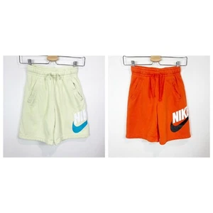 Nike Youth Kids Sportswears Sweat Shorts Lot Orange Neon Size Medium - Picture 1 of 3