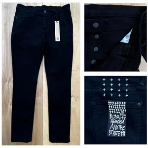 KSUBI MID RISE SKINNY LEG MEN’S JEANS sz 33W X 30L Van Winkle Black Rebel NWT - Picture 1 of 16