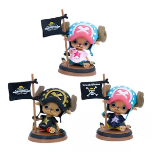 Anime One Piece Tony Chopper Pirate Flag Multicolour 10cm Statue Figure Toy Gift - Imagen 1 de 19