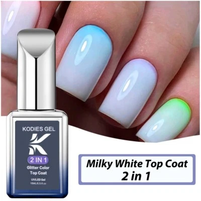 KODIES GEL Diamond Top Coat per Smalto Unghie 15ML Super Shine UV Gel Smalto - Immagine 1 di 4