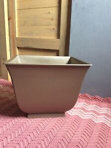 Square 17” Planter Pot Plastic Indoor/ Outdoor Gold/ Bronze