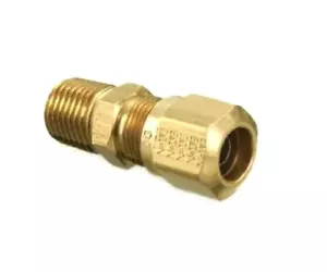 EATON 1468X4, Air Brake Compression Adapter, 1/4" Tube OD X 1/8" MNPT, Brass - Picture 1 of 1