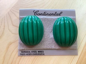 Pendientes llamativos vintage años 80 perforados verde melón acrílico nueva ola centro comercial niña - Imagen 1 de 13