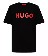 Hugo Boss Herren T-Shirt Dulivio Regular-Fit aus Baumwoll-Jersey mit Kontrast-Lo