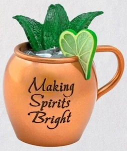 Hallmark Keepsake Moscow Mule "Making Spirits Bright" 2019 Ornament NEW IN BOX - Picture 1 of 14