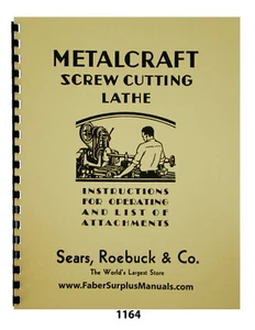 Manual de operación y accesorios del torno Sears Craftsman Metalcraft #1164 - Imagen 1 de 10