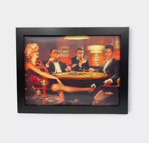 3D Picture Legends Playing Poker Elvis, James Dean, Humphrey Bogart & Marilyn - Picture 1 of 12