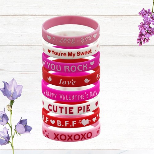 Braccialetto sportivo in silicone 16 pezzi moda San Valentino coppia braccialetto