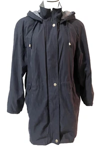 Liz Claiborne Vintage Women's Parka Coat size XL Navy Blue - Picture 1 of 11