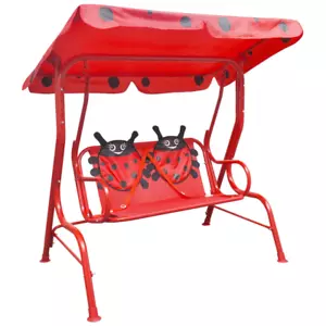 Kids Swing Seat Garden Swing Hammock Chair Outdoor Play Toy Red vidaXL - Picture 1 of 6