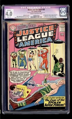 Brave and the Bold #30 1960 CGC 4.0 VG C/OW Restored High Definition Scans** - Image 1 of 2