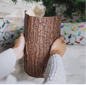 Realistic Faux Brown Bark for Christmas Tree Hides Fake Pole Cut To Fit - Picture 1 of 9