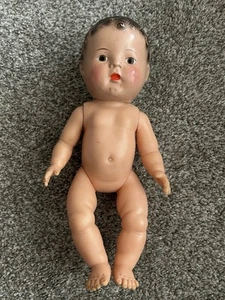 Vintage 50er Jahre UNEEDA Komposition Kopf Puppe. 10 zoll - Bild 1 von 6