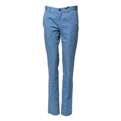DANIELE ALESSANDRINI Jeans Blue Cotton Mid Waist Straight Men Denim IT44/W30/XS - Image 1 of 4