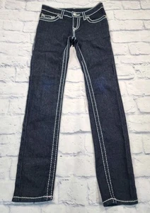 True Religion GIRLS SIZE 10 Nat Big T Horseshoe Flap Pocket Denim Jeans - Picture 1 of 13