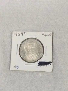 1967-F German 5 Mark .625 Silver - Picture 1 of 2