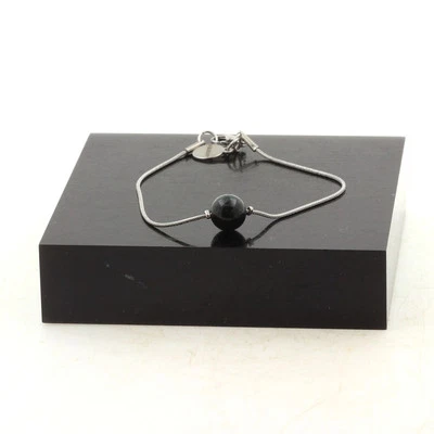 Steine Und Mineralien. Armband Aus Edelstahl 1 Perle Smaragd Aus Sambia Qu - Bild 1 von 2