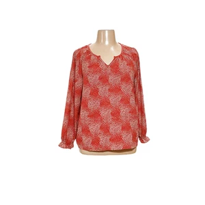 J. Simpson Red XL Graphic Print Blouse - Picture 1 of 4