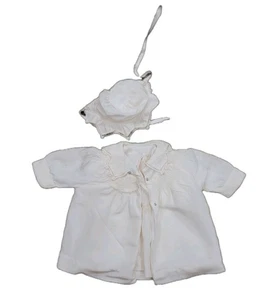 Vntg 4pc Baptism Jacket Bonnet Set Great For Scary Costume - Picture 1 of 9