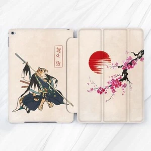 Japanese Tiger Samurai Sakura Case For iPad 10.2 Air 3 4 5 Pro 9.7 11 12.9 Mini - Picture 1 of 6