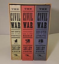 The Civil War: A Narrative by Shelby Foote Volumes 1-3 Box Set 1986