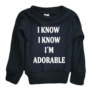 Kleinkinder Sweatshirt I Know I Know Im entzückend Halloween lustiger Horror alle Größen - Bild 1 von 2