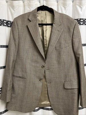 Chaqueta Hombre Lana Diente de Cachorro Marks And Spencer Beige Talla 44 Foto 1 de 4