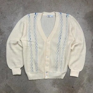 Vintage St Croix Quanpaca cardigan size large wool knit ivory coogie style grand - Picture 1 of 7