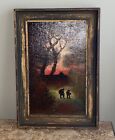 Small Antique Tonalist Style Painting Signed