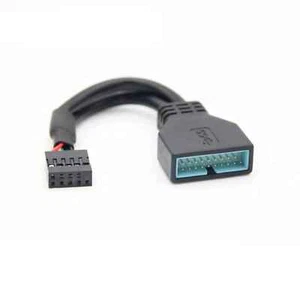 USB 2.0 to 3.0 data cable motherboard 9pin to 20pin male pin row bus - Picture 1 of 1
