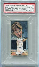 1996 South Wales Police Global Greats 6 Steffi Graf PSA 8 NM-Mint NQ Tennis Card