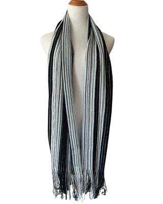 Bufanda de lana a rayas en tono azul Missoni Foto 1 de 4