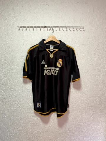 Real Madrid 1999 2000 Adidas Away Soccer Jersey White Men's Sz M Cover