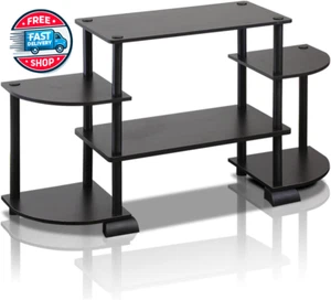Turn-N-Tube Rounded Corner TV Entertainment Center, Espresso/Black - Picture 1 of 12