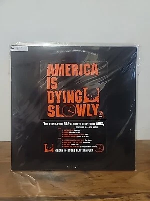 AMERICA IS DYING SLOWLY EastWest ED-5858 LP Sampler Promo Red Vinyl 1996 HH VG+ - Image 1 of 4