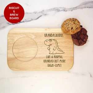 Grandasaurus Dinosaurier Tee & Kekse Brett süß Vatertag Geschenk für Opa - Bild 1 von 23