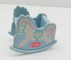 Playskool Dollhouse Blue Pink Polka Dot Rocking Horse Vintage 1992 - Picture 1 of 4