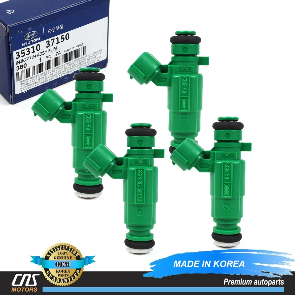 GENUINE Fits 06-11 Kia Rio Rio5 1.6L Fuel Injector 4PCS OEM 35310-37150 Foto 1 de 4