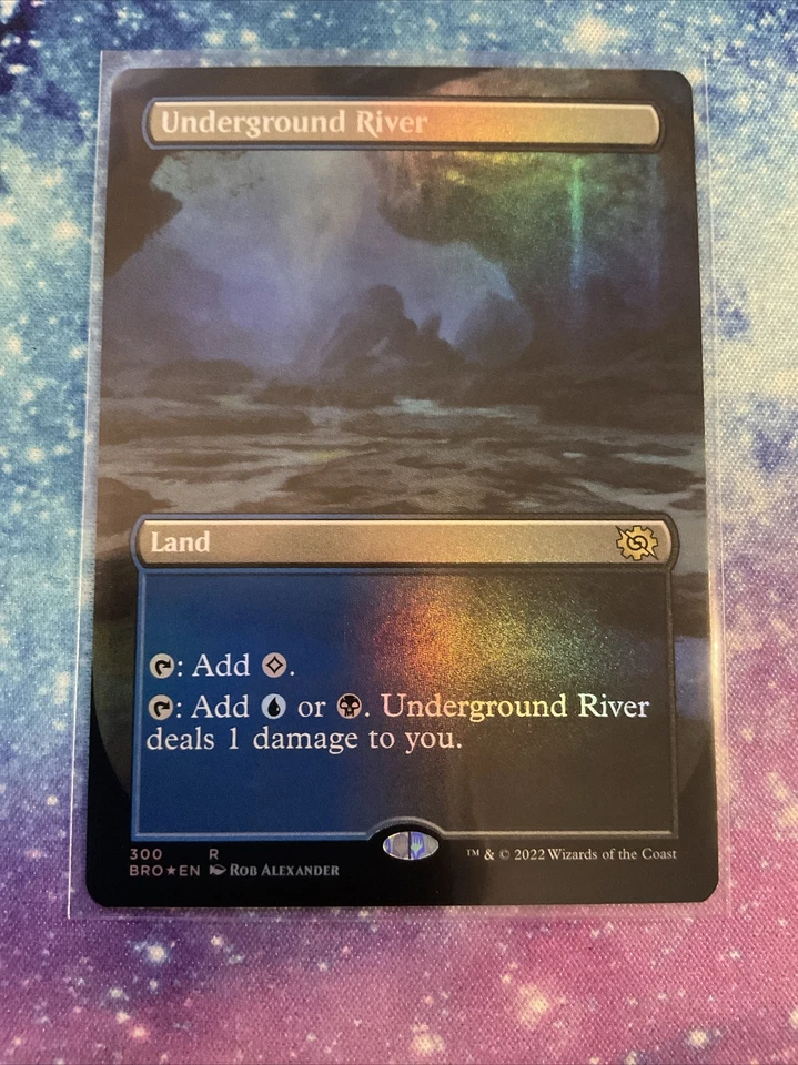 MTG - BRO - Underground River (Borderless Alternate Art) Near Mint Foil - Image 1 of 1