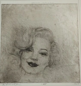 Olexander Kaniuka (1910-2000) Ukrainian 1965 Signed LE Etching Marilyn Monroe - Picture 1 of 11
