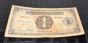 Banknote Chile 1 Decimo De Condor 1942 - Picture 1 of 5