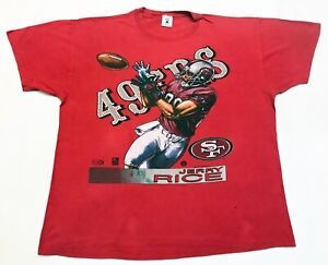 Vintage Delta 1996 NFL San Francisco 49ers Jerry Rice T-Shirt Red XL Tee 