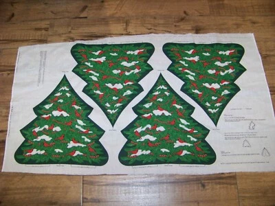 A Wildlife Christmas Tree Centerpiece Fabric Craft Panel - Cranston Print Works  - Image 1 of 4