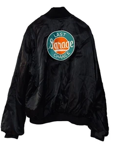 Vintage Birdie by Richard Leslie LAST CHANCE GARAGE Black Satin XL Jacket Dr. J - Picture 1 of 10