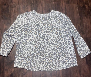 Now N Forever 2X Pattern Cheetah Print Long Sleeve Shirt/sweater - Picture 1 of 3
