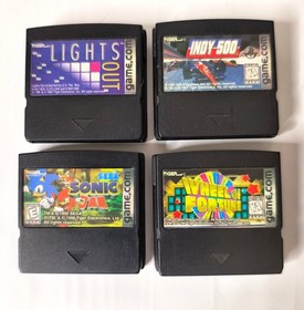 Tiger Game Com - Sonic Jam, Lights Out, Wheel of Fortune, Indy 500 - 4 Game Lot
